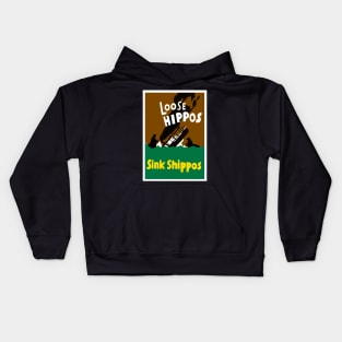 Loose Hippos Sink Shippos Kids Hoodie